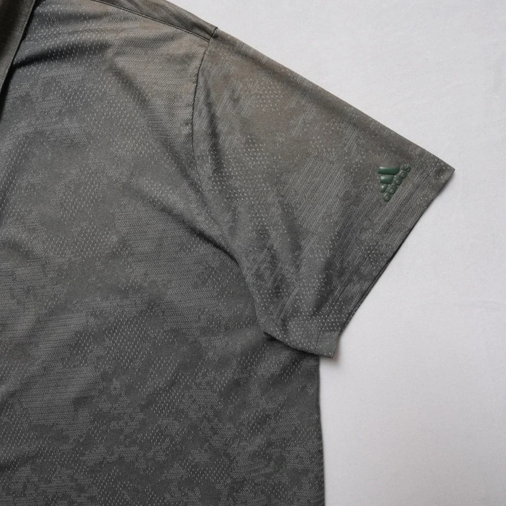 Adidas Primegreen Polo Shirt Mens 3XL Grey‎ Geometric Golf Athleisure